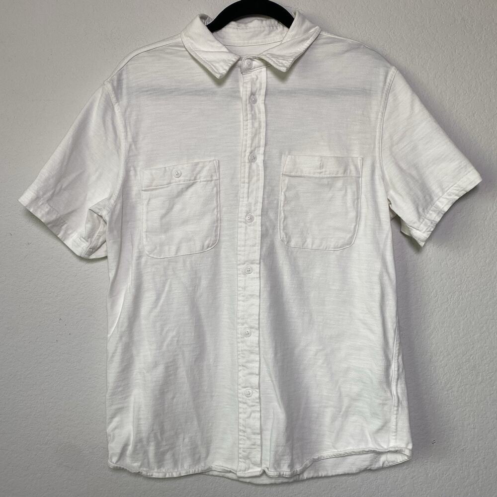 32 Degrees Cool White Short Sleeve Button Up Mens Size Small‎ 100% Cotton Casual